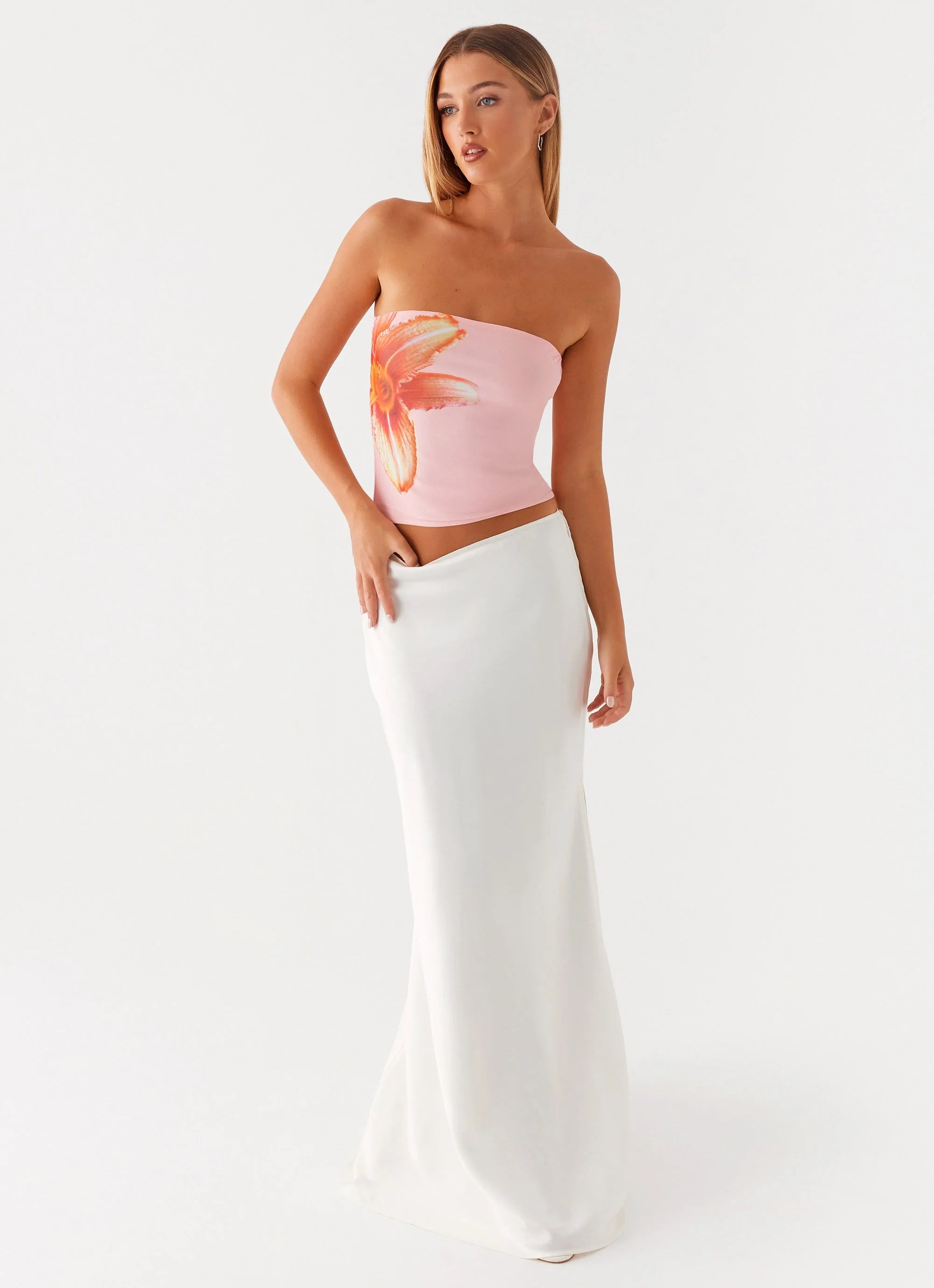 Fall For You Strapless Top - Pink