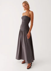 Zahra Maxi Dress - Charcoal