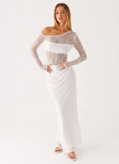 Take Your Time Maxi Dress - White