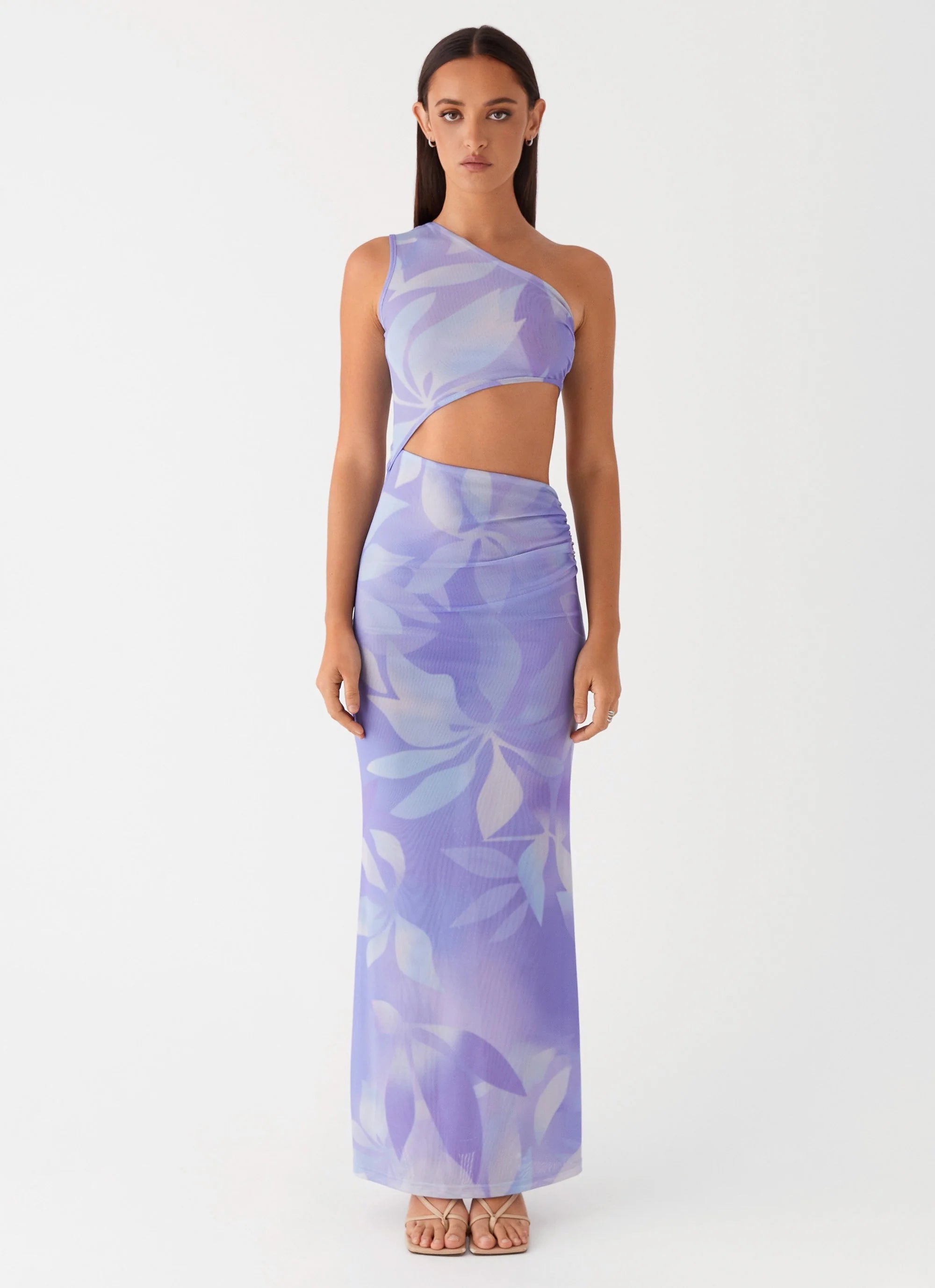 Shadows In The Sun Mesh Maxi Dress - Purple Rain