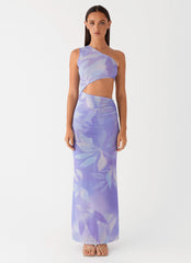 Shadows In The Sun Mesh Maxi Dress - Purple Rain