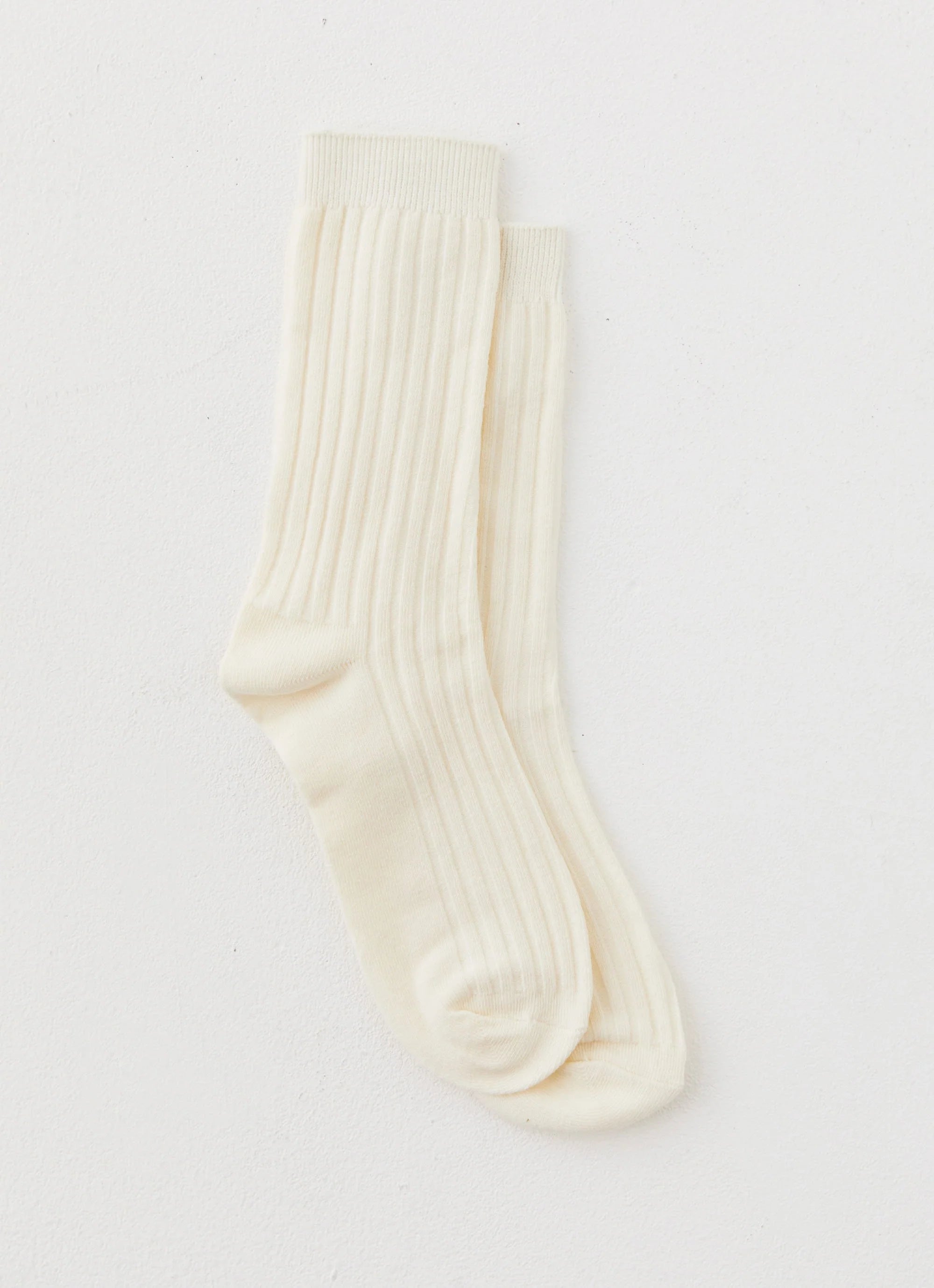 Marnie Socks - Ivory Ribbed