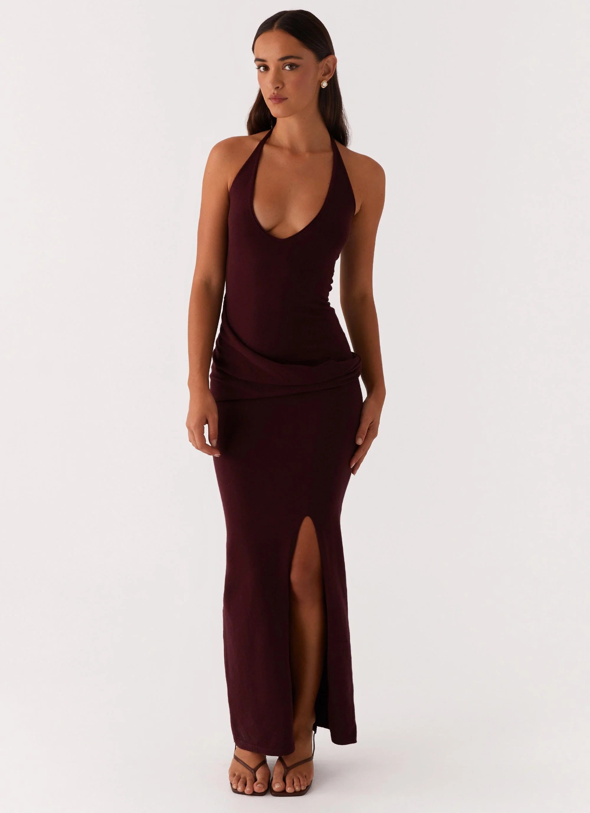 Lucky You Knit Maxi Dress - Mulberry