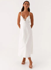 Take Note Midi Dress - White