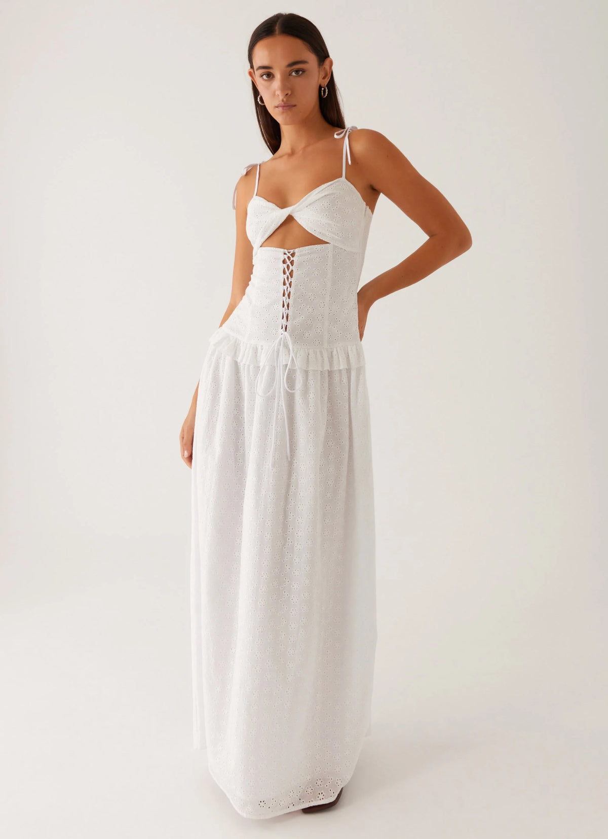 Reveria Twist Maxi Dress - Ivory