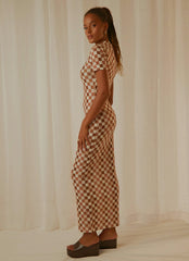 Into the City Mesh Maxi Dress - Cocoa