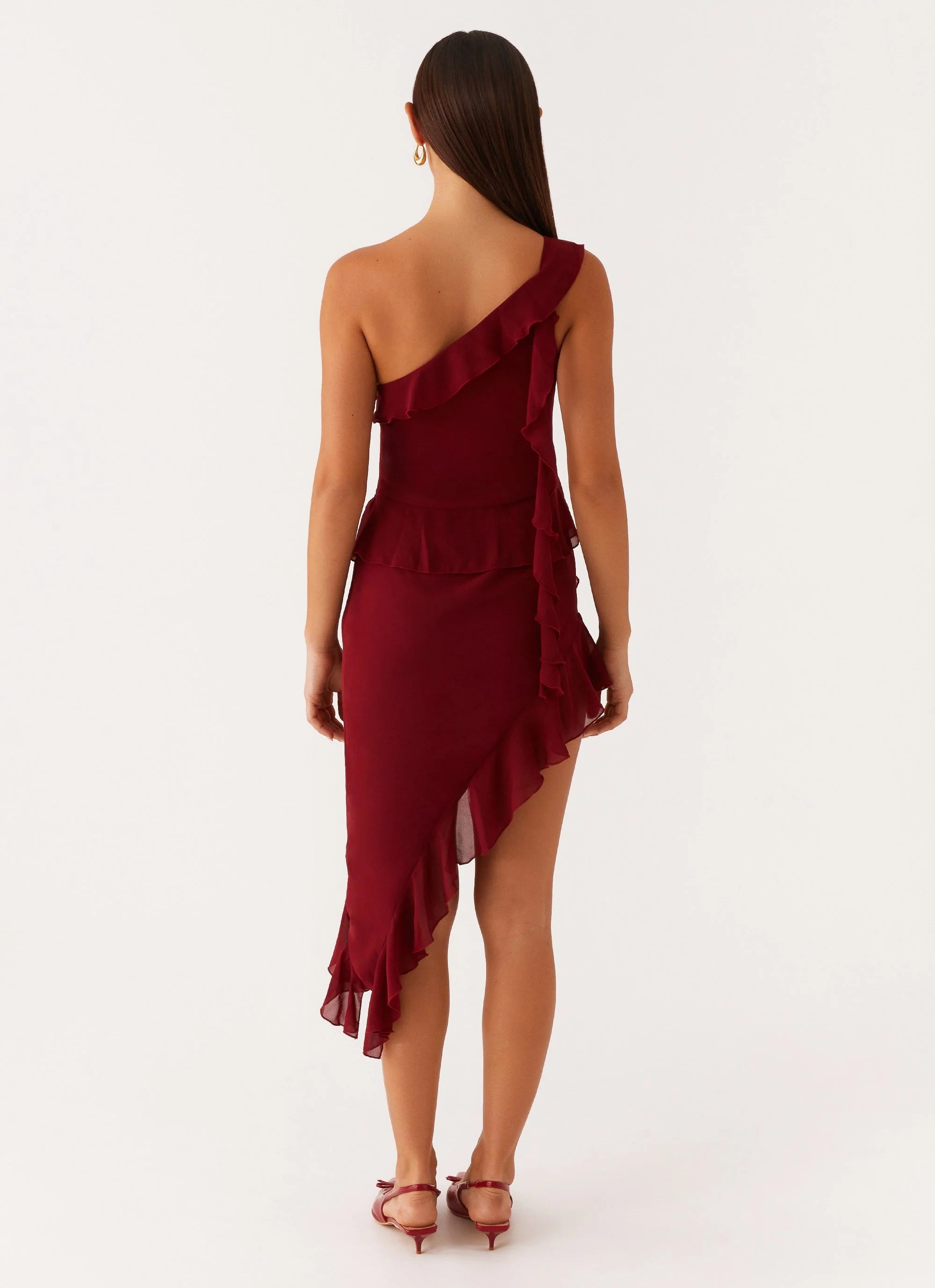 No Secret Mini Dress - Deep Red