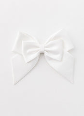 Lucky In Love Bow Hair Clip - White