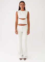 Cyra Wrap Top - Ivory