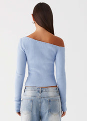 Waverly Knit Top - Sky Blue