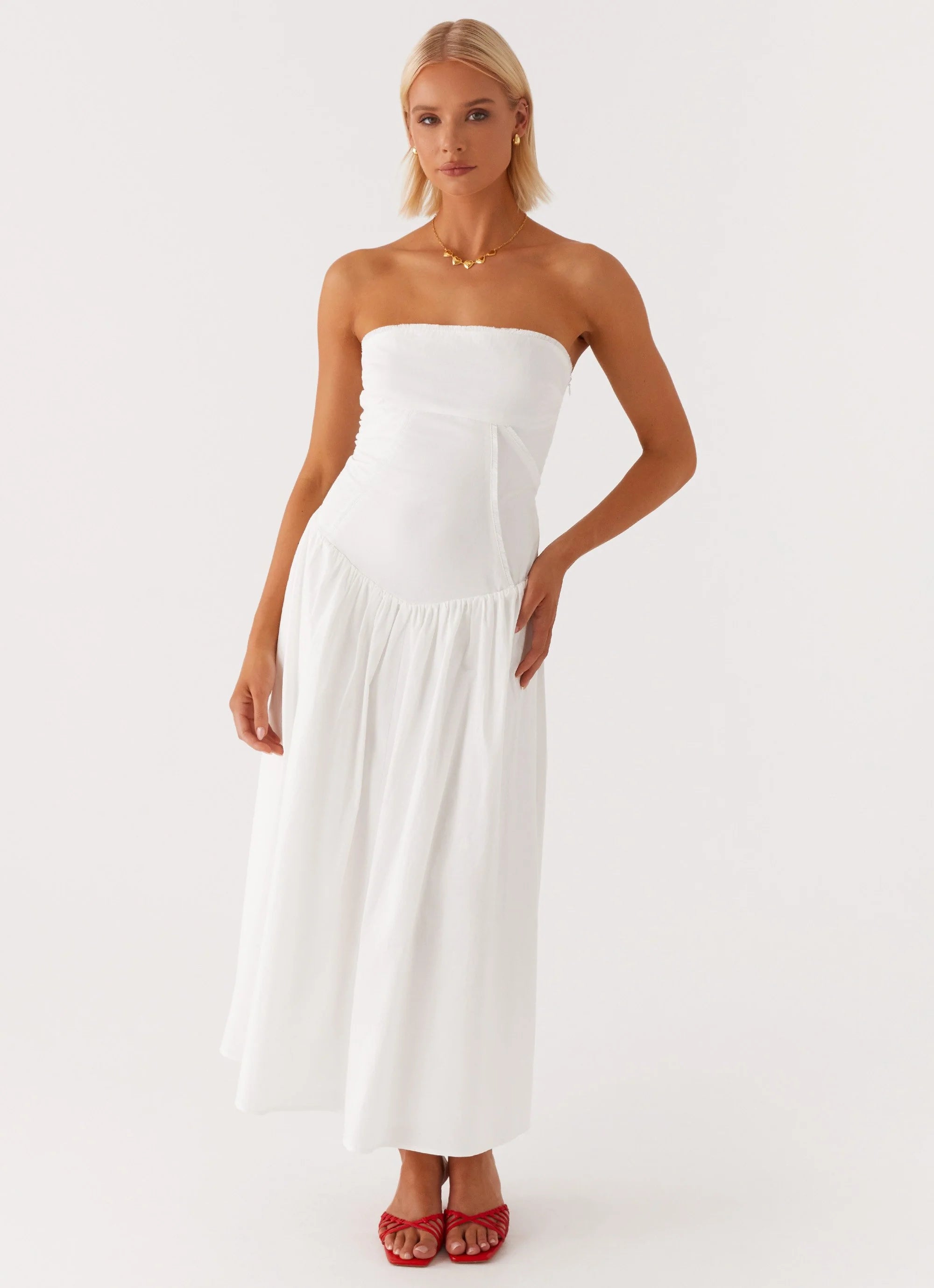 Larnie Midi Dress - White