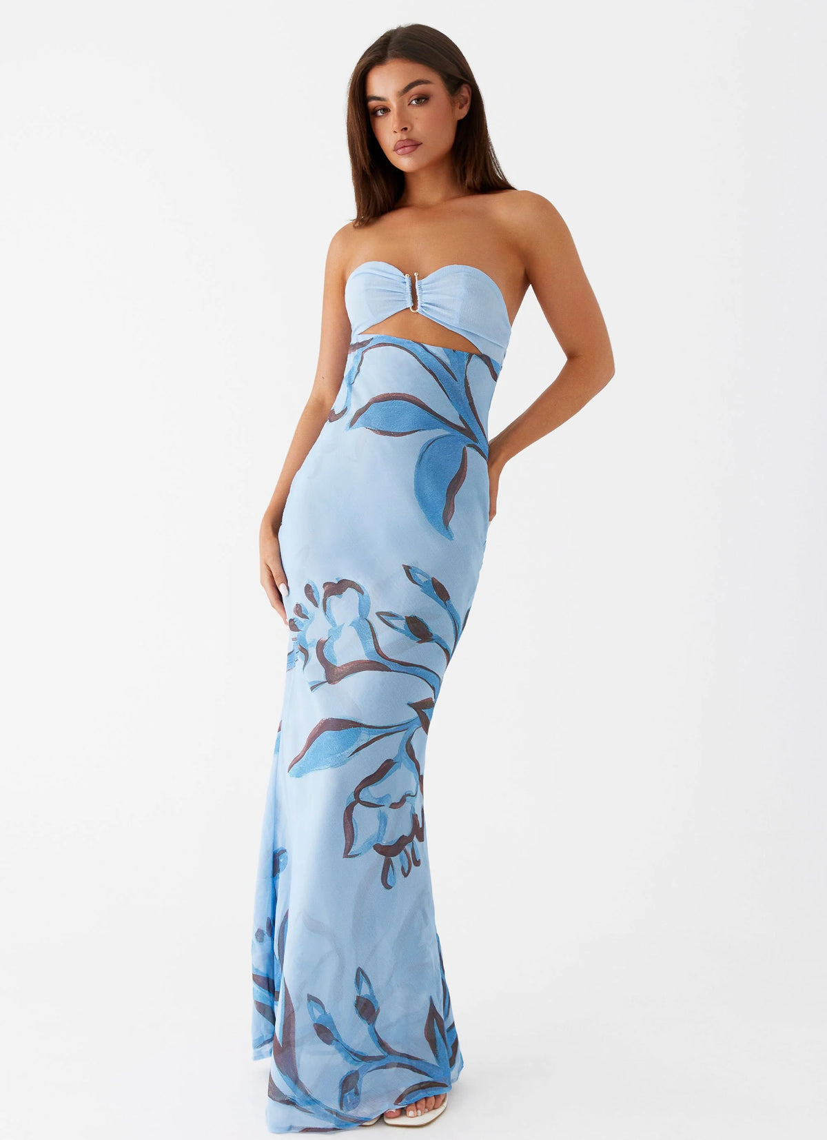 Tropicana Maxi Dress - Blue Floral