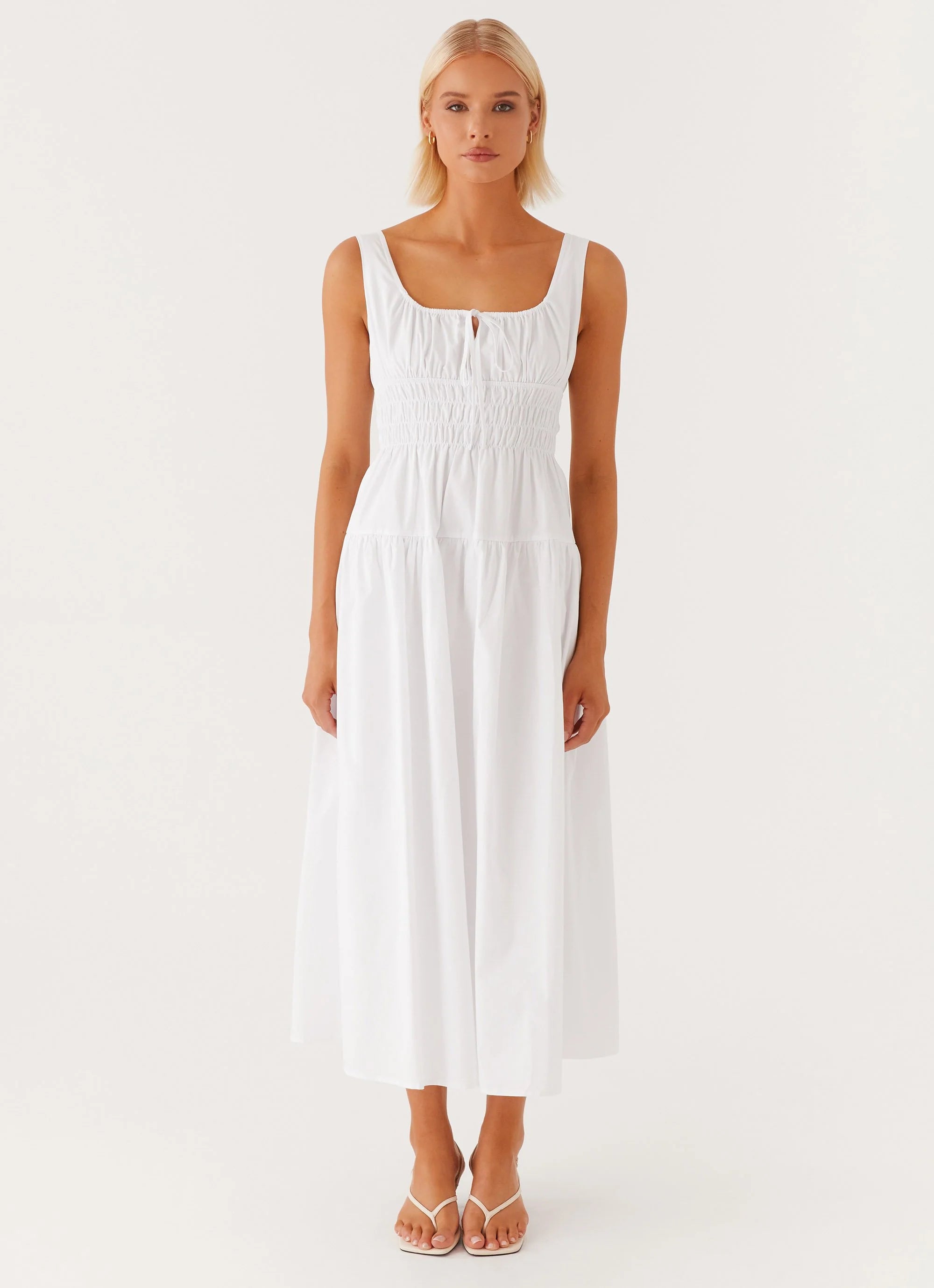 Jacintha Midi Dress - White