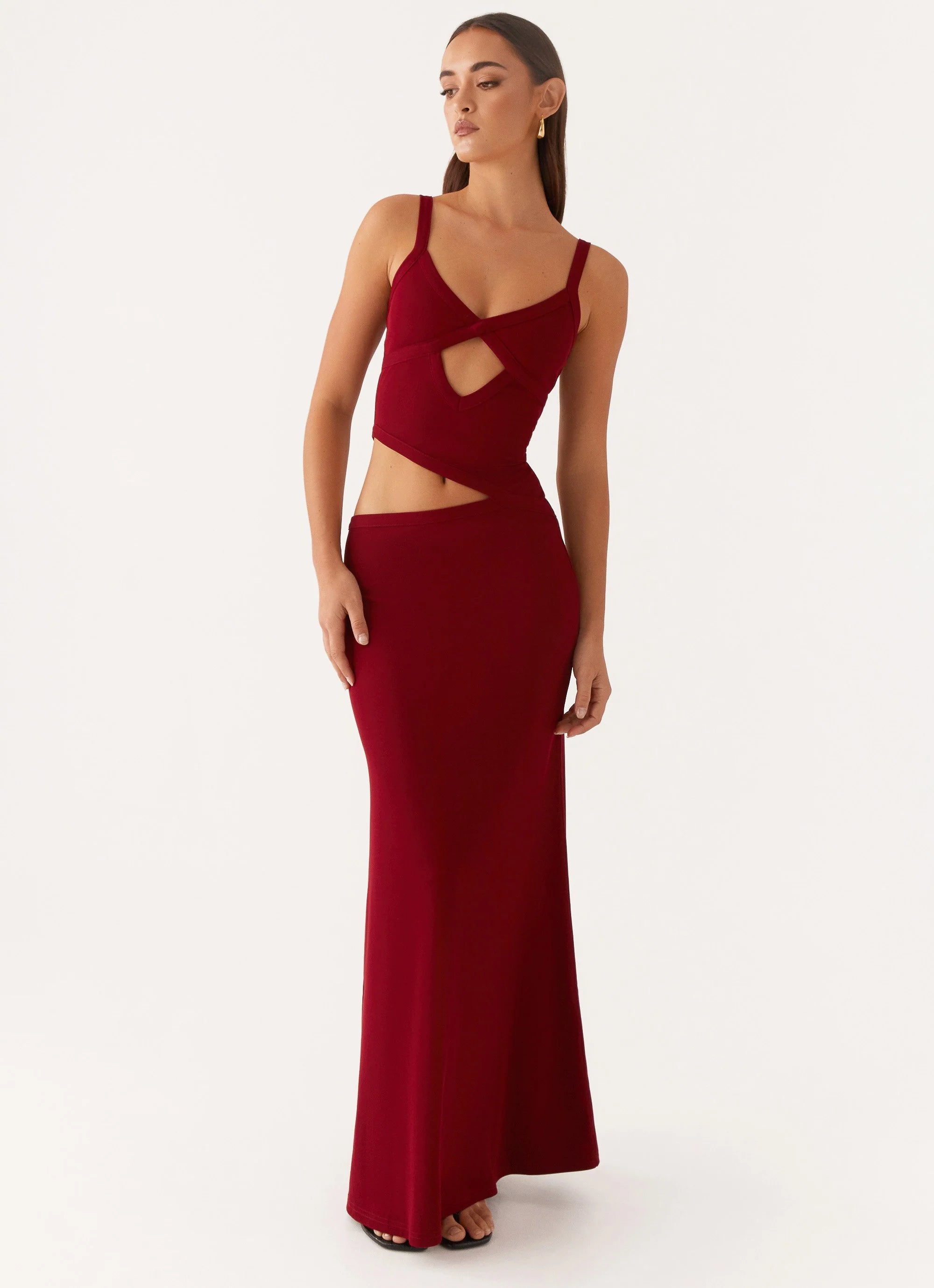 Jocelyn Maxi Dress - Maroon