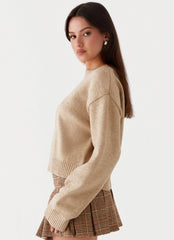 Monika Oversized Jumper - Beige