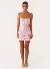 Moorey Beaded Mini Dress - Pink