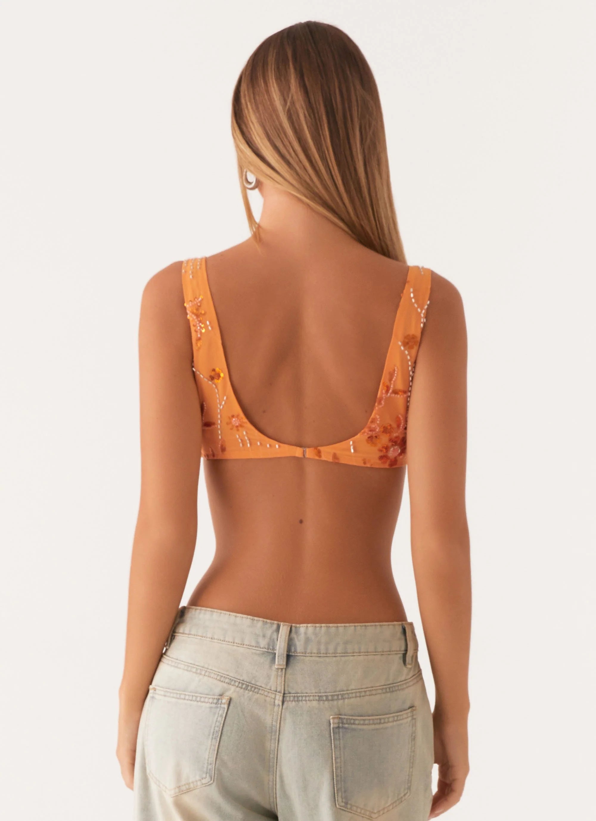 Mercer Sequin Bralette - Orange