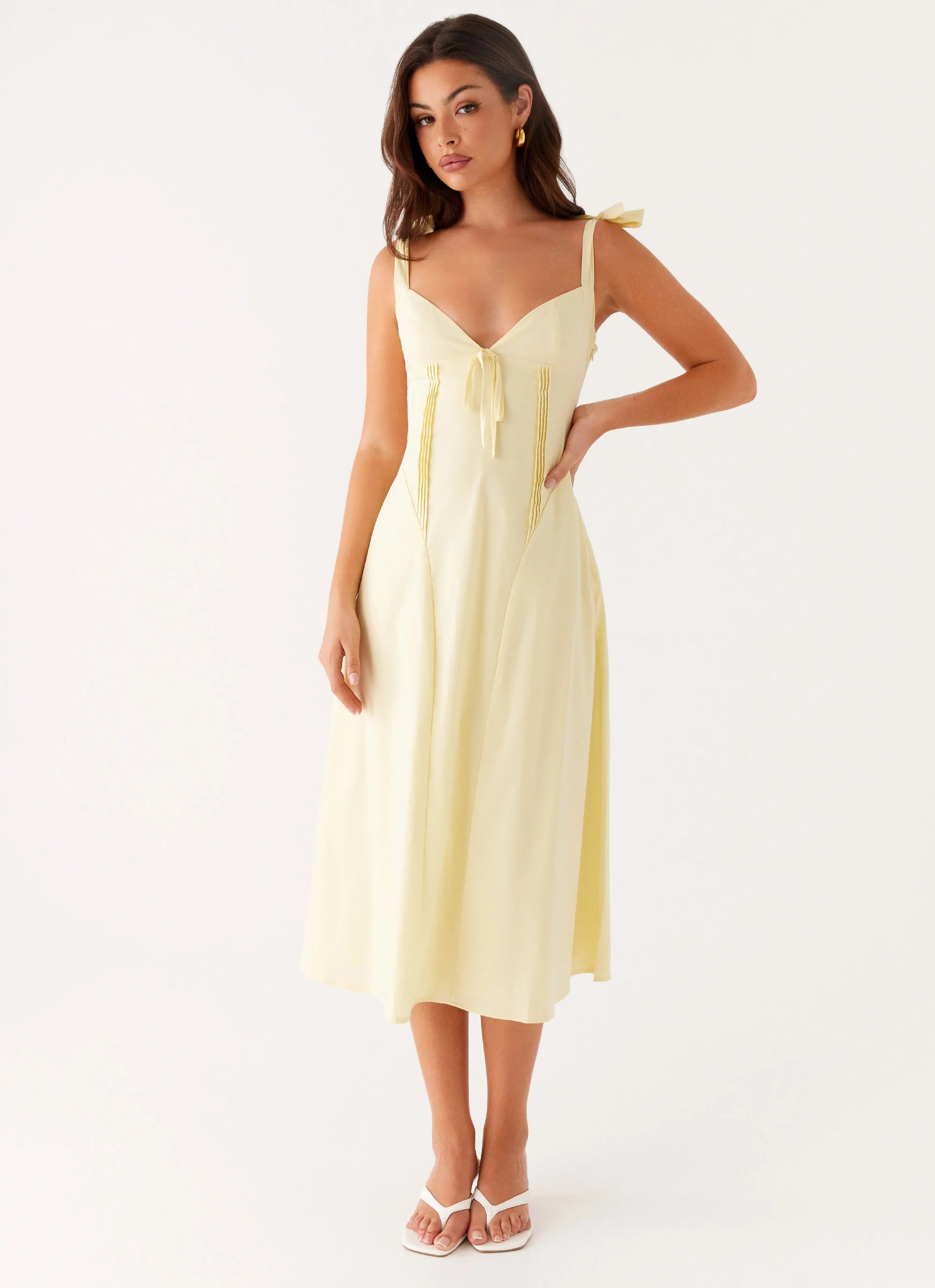 Adela Midi Dress - Yellow