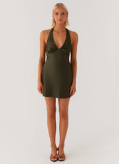 Heavy Hearted Mini Dress - Khaki