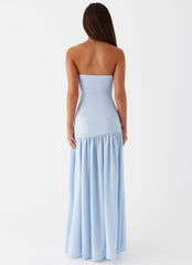 Eden Strapless Maxi Dress - Blue