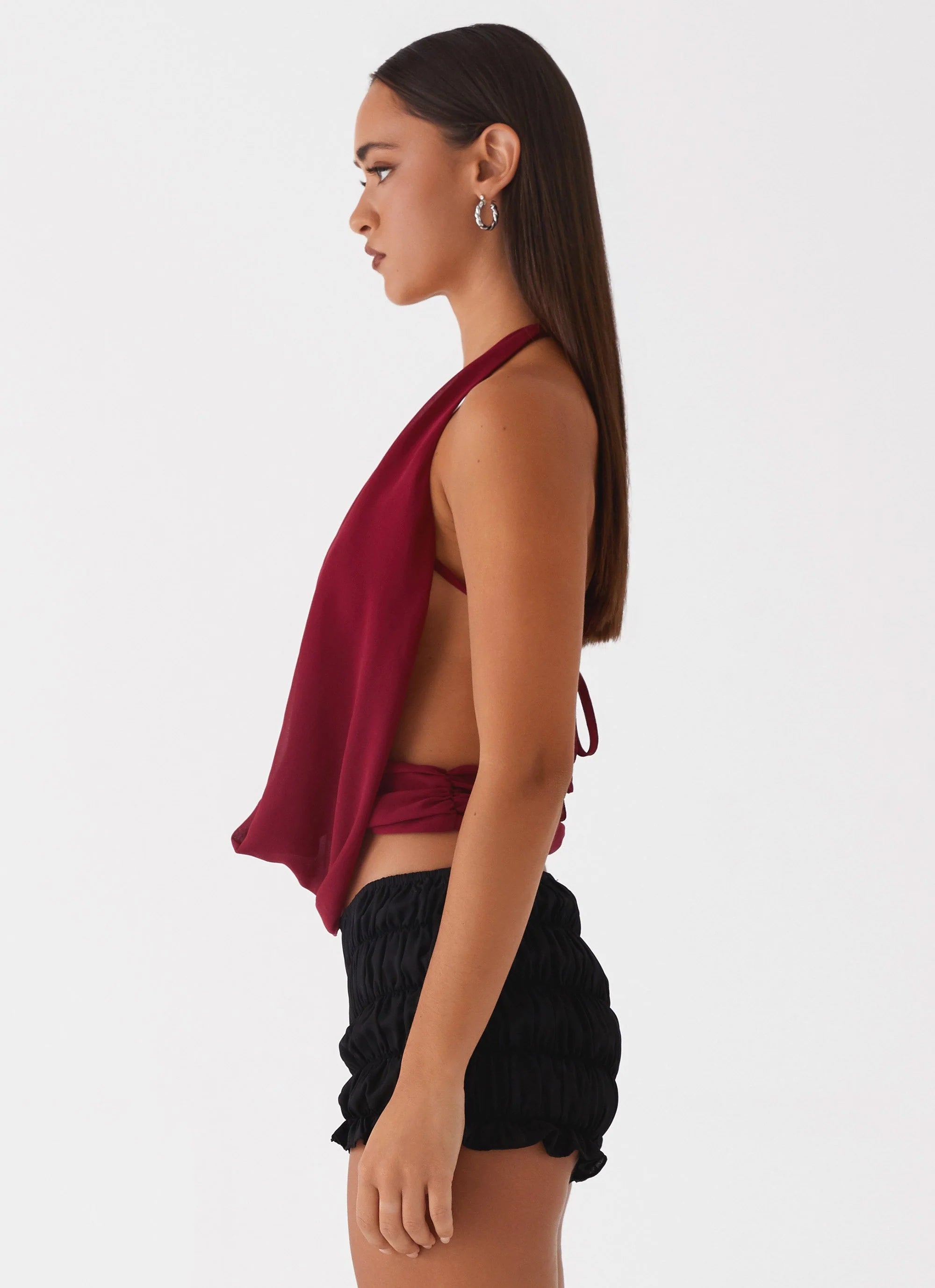 Sawyer Mesh Top - Maroon