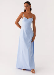 Clear As Day Maxi Dress - Blue