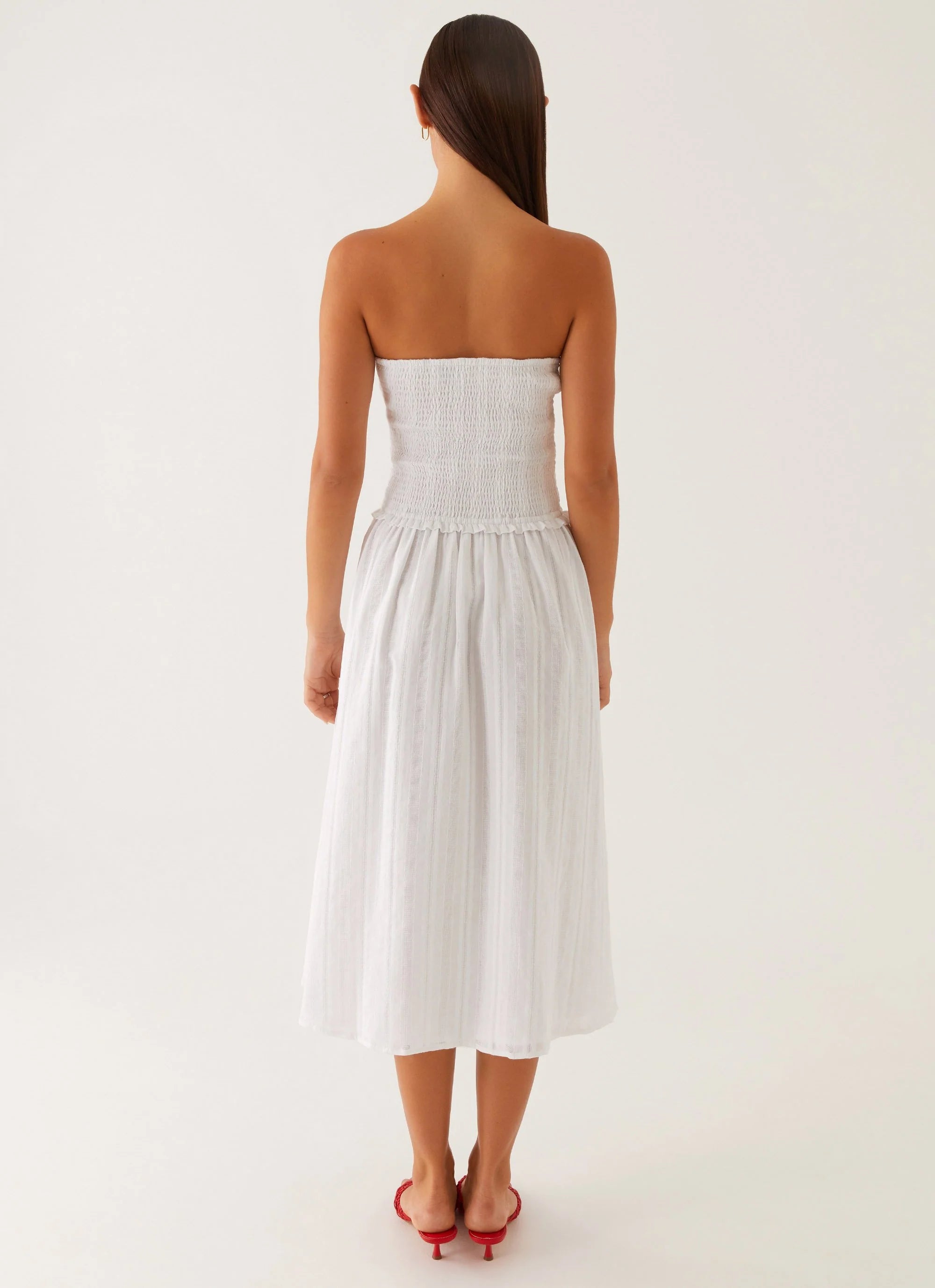 Lulie Shirres Midi Dress - Ivory