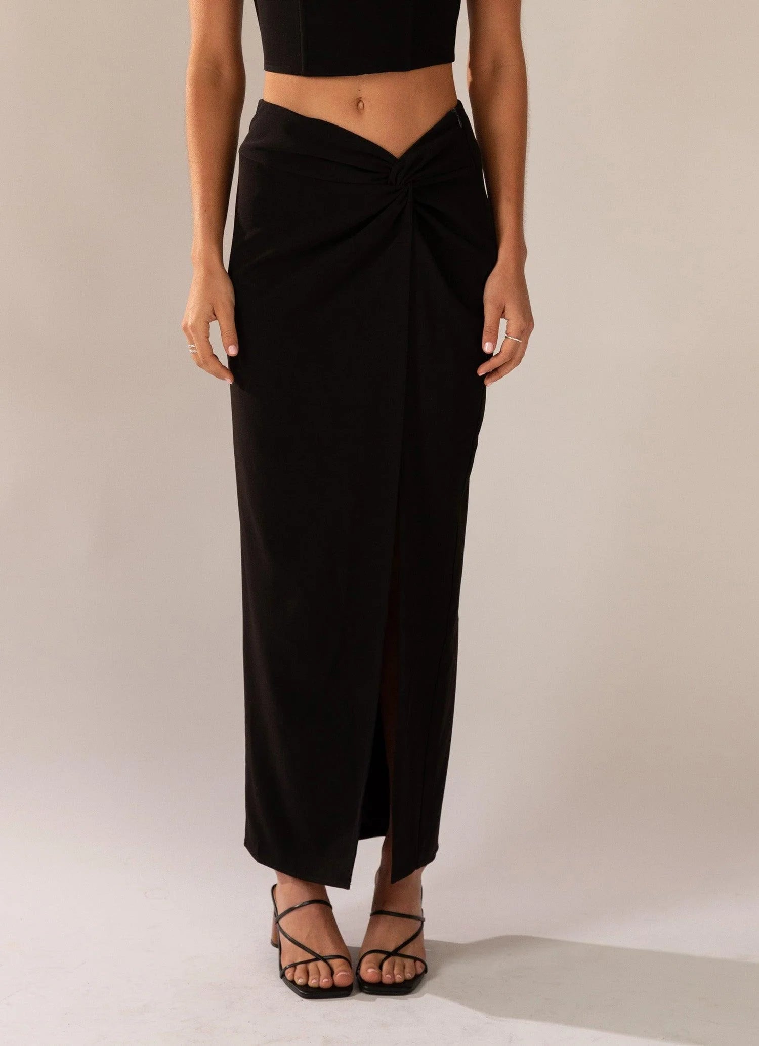 Taking Charge Maxi Skirt - Onyx