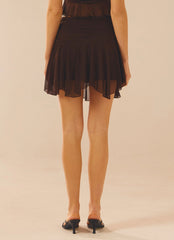 Spellbind Mini Skirt - Dark Mocha