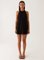 Avalon Halterneck Mini Dress - Black