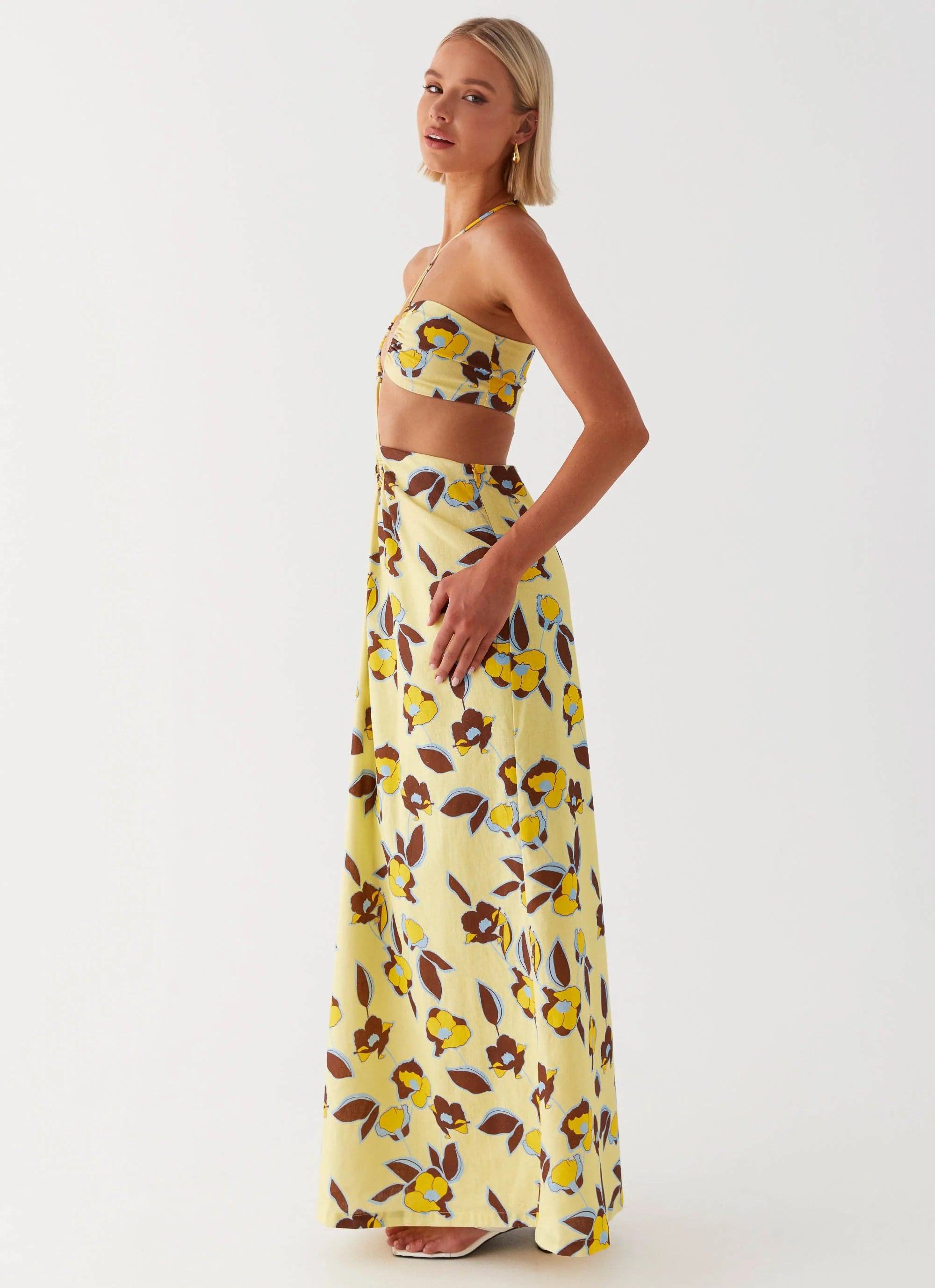 Nora Linen Maxi Dress - Primrose