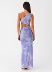 Shadows In The Sun Mesh Maxi Dress - Purple Rain