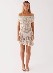 Sunnyside Crochet Mini Dress - Ivory