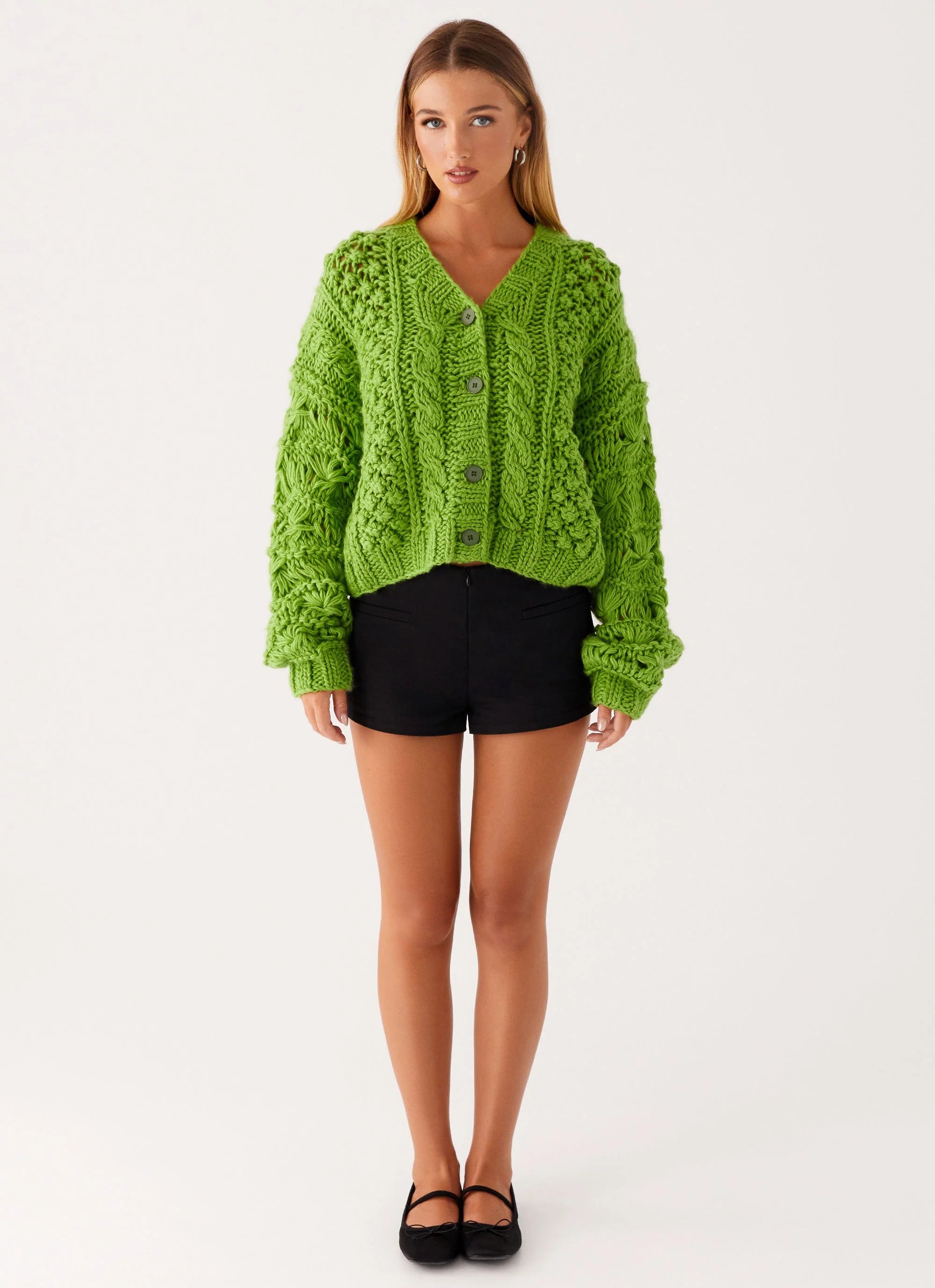 Hazel Knit Cardigan - Green