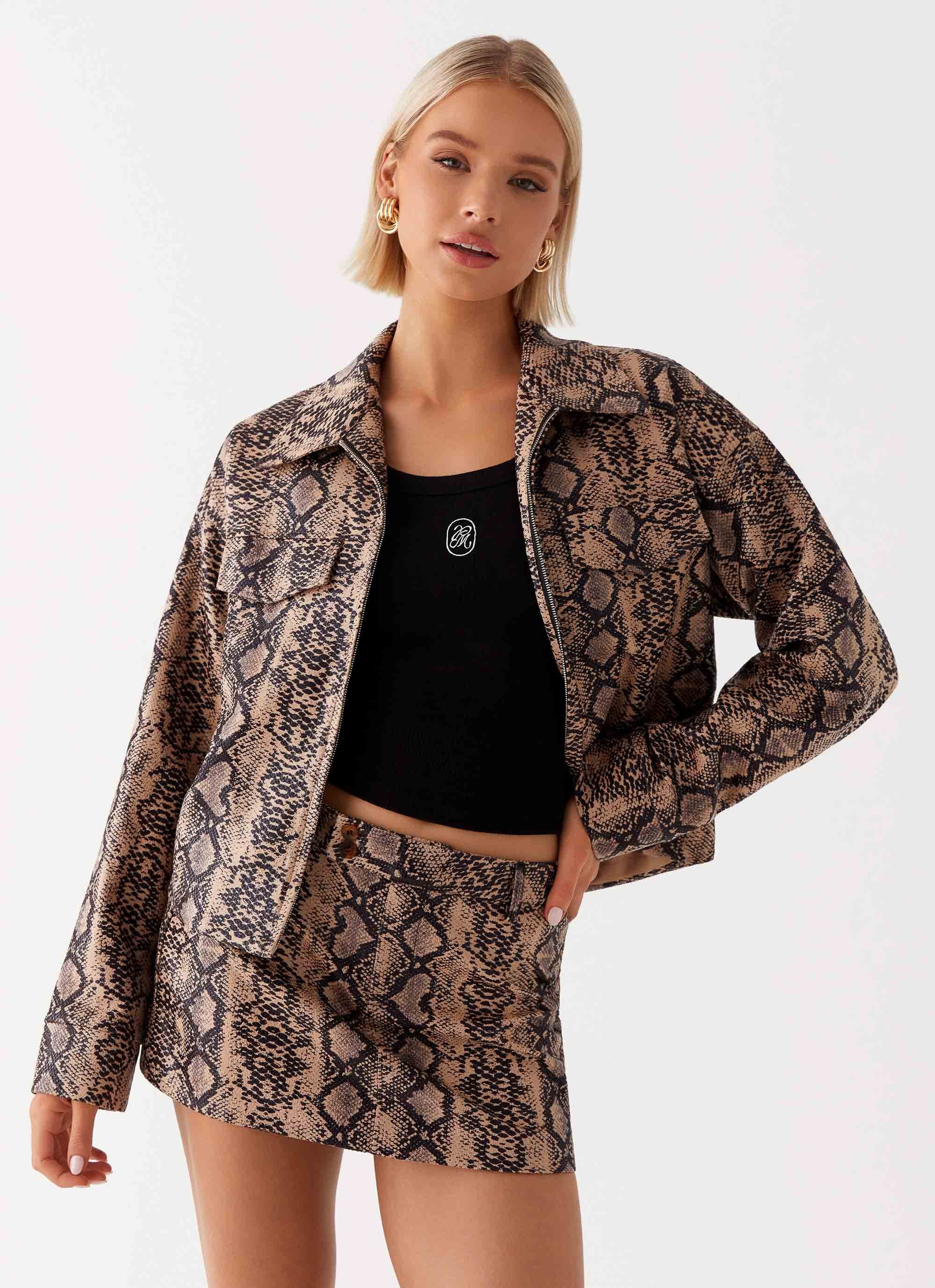 Bethany Oversized Jacket - Snake