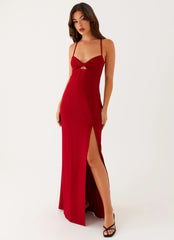 Heartbreaker Maxi Dress - Deep Red