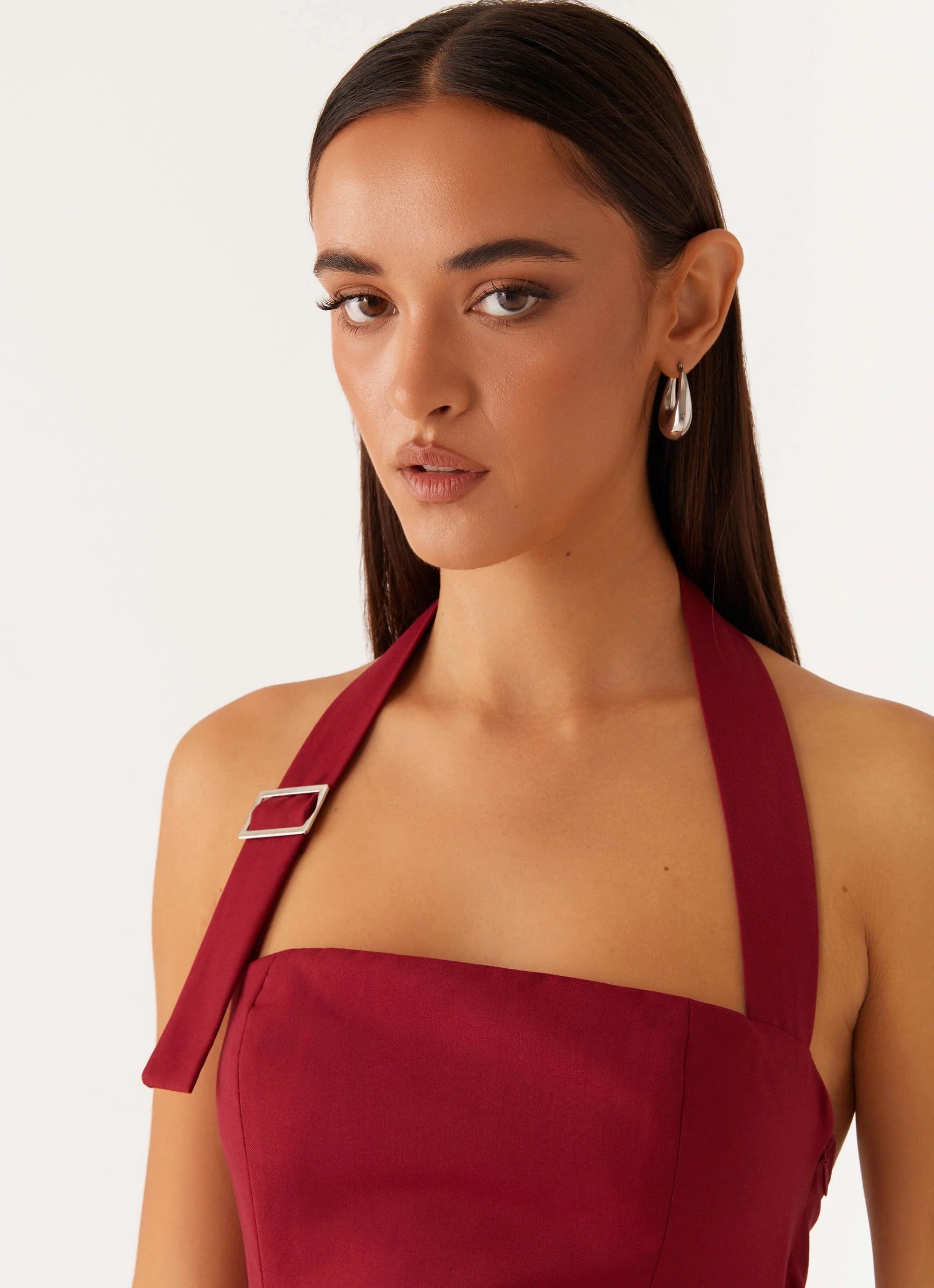 Bianca Halter Dress - Red