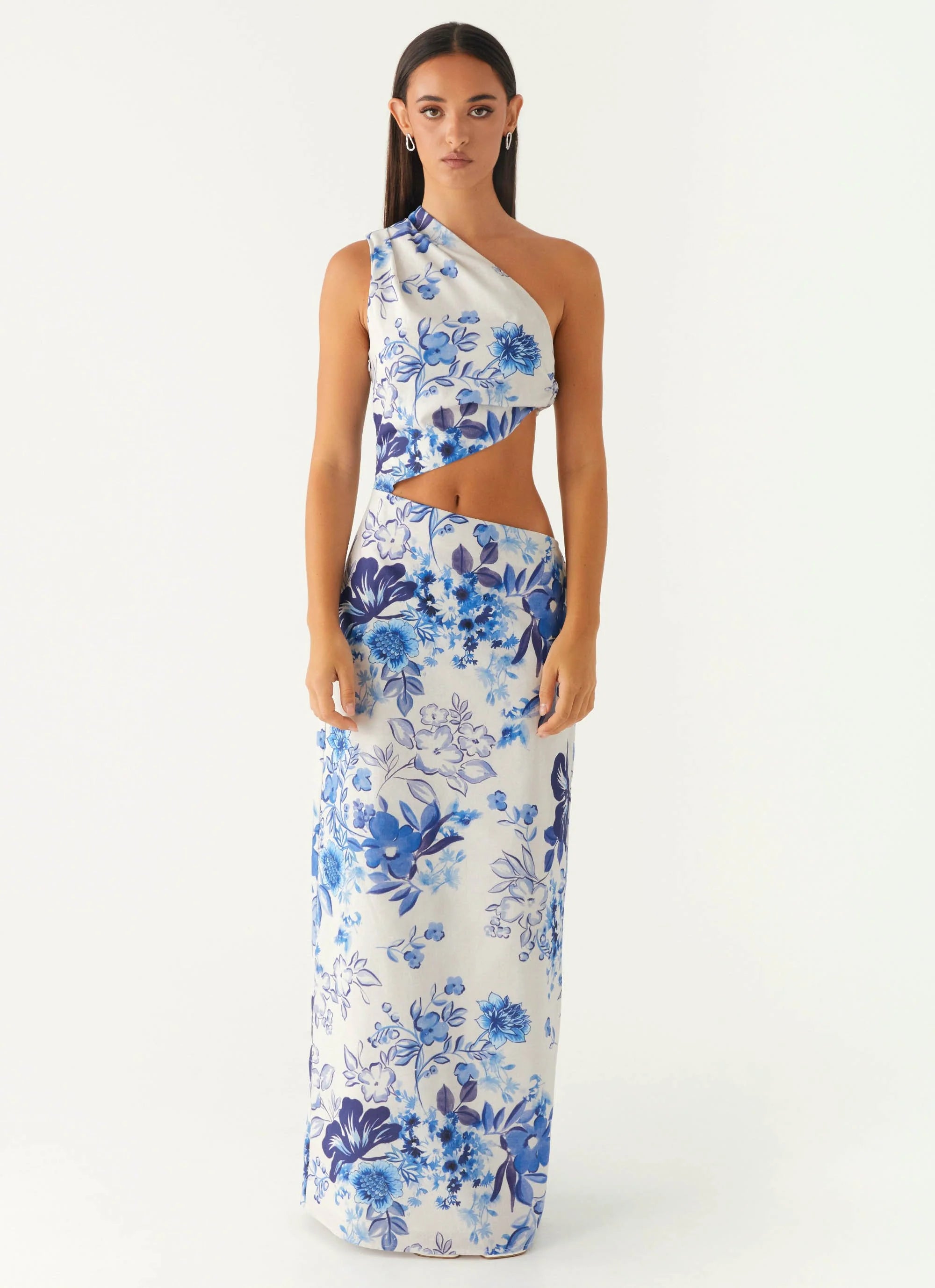 All Summer Long Maxi Dress - Serene Sky Floral