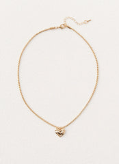 Pending Heart Necklace - Gold