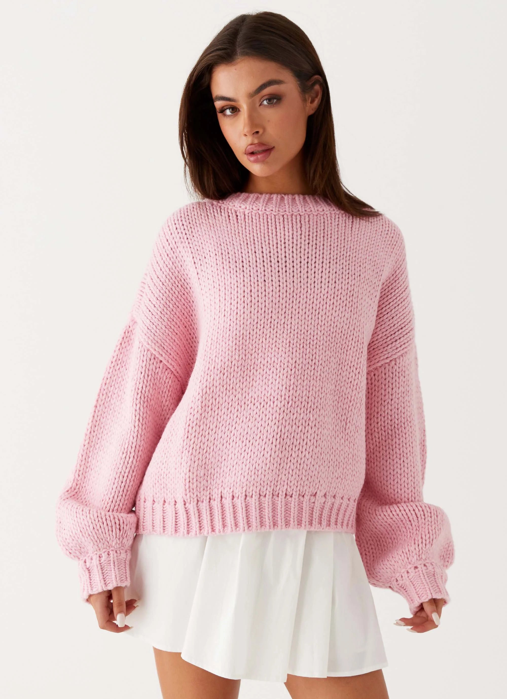 Costella Knit Sweater - Pink