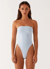 Maxine Strapless One Piece Swimsuit - Baby Blue