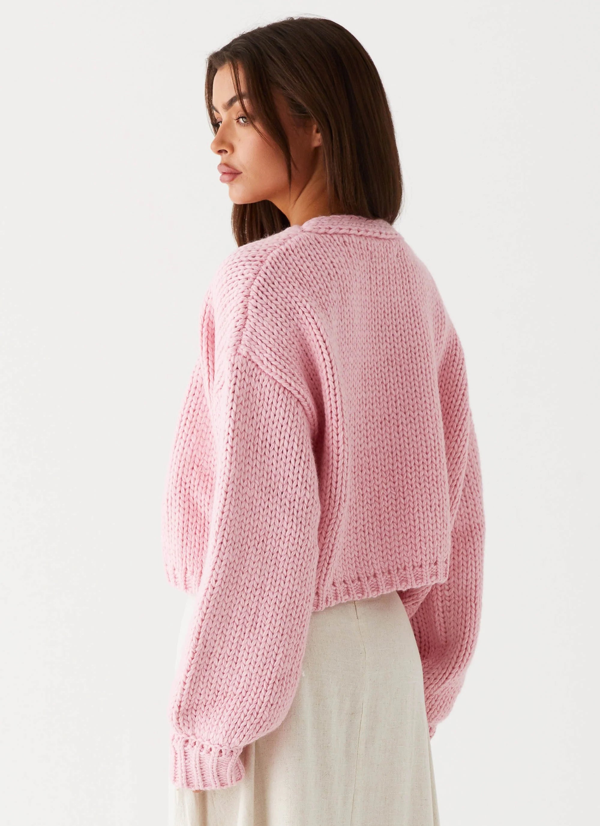 Jasleen Knit Cardigan - Pink