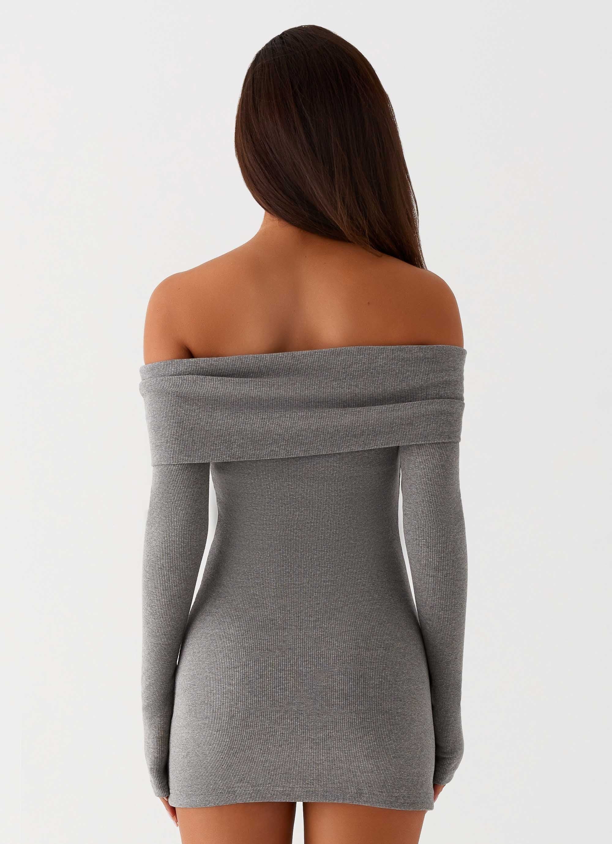 Tanzia Knit Mini Dress - Charcoal