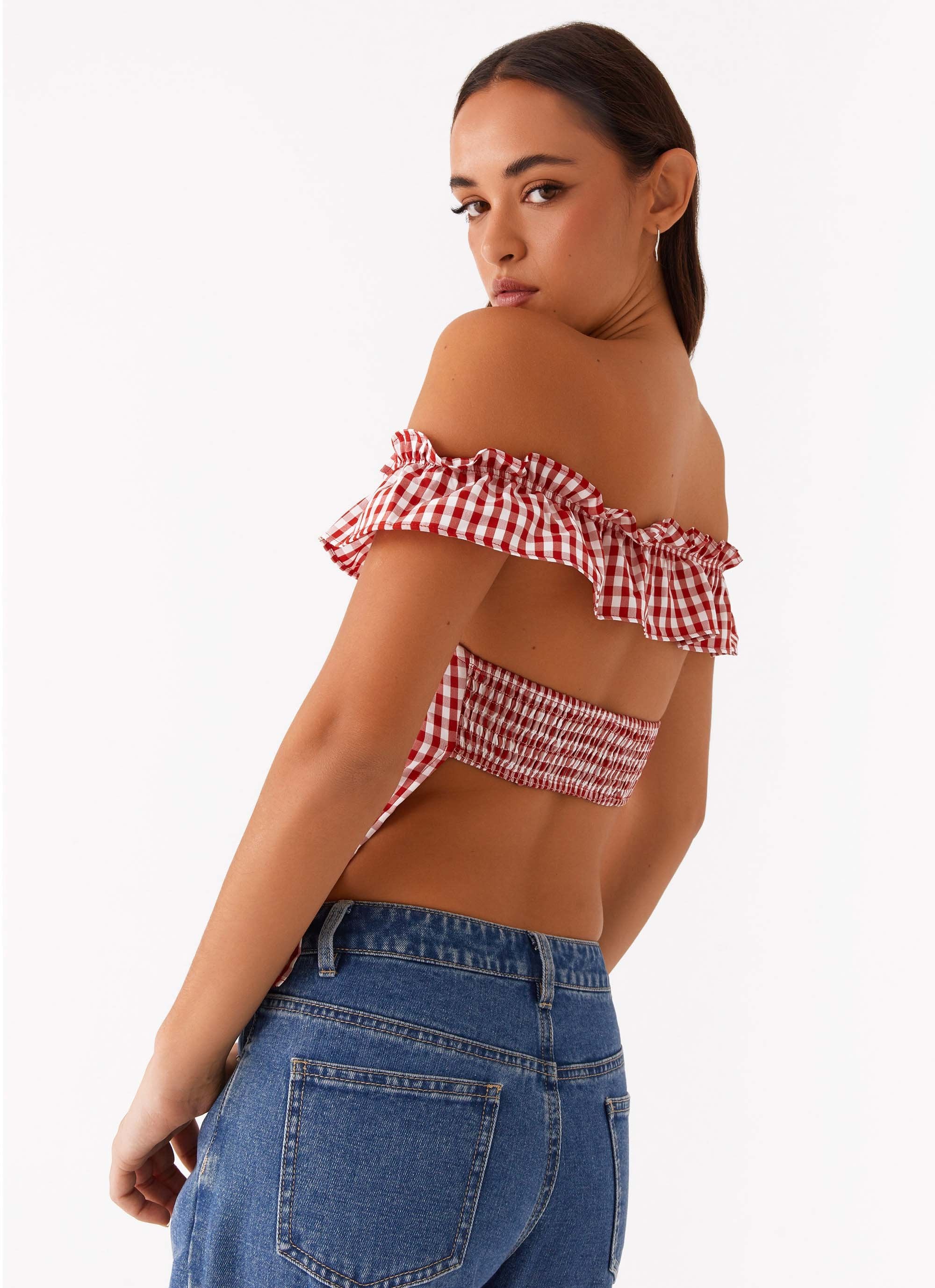 Gwyneth Top - Red Gingham