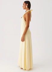 Golden Child Linen Maxi Dress - Yellow