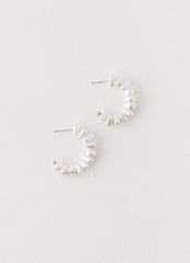 Delight Hoop Earrings - Pearl