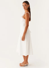 Enola Midi Dress - White