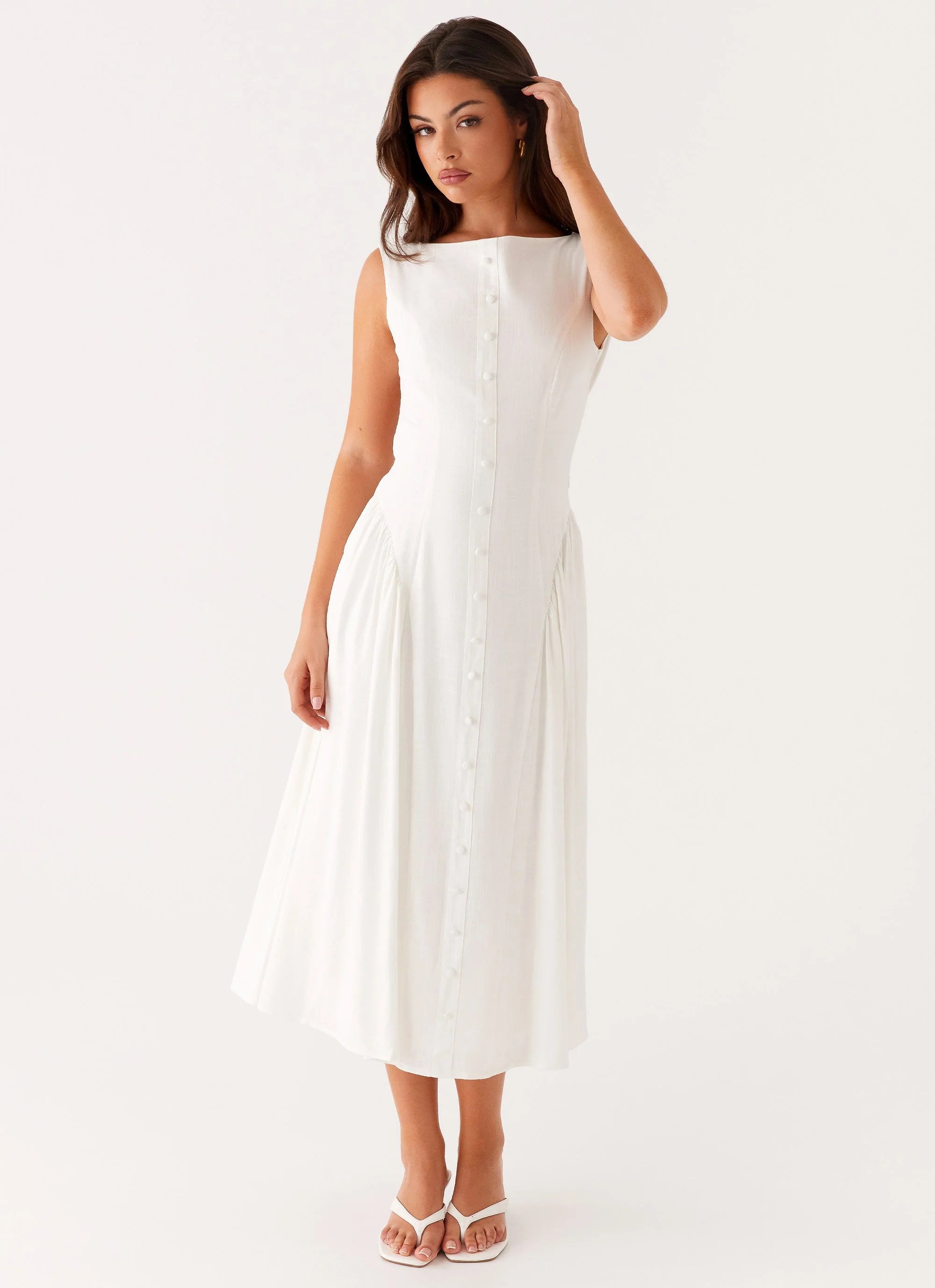 Maylah Midi Dress - White