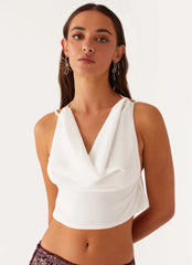 Suki Halter Top - White