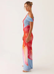 Santa Monica Maxi Dress - Blue Floral